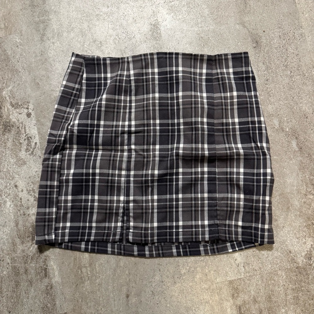 Aeropostale Black and White Plaid Pencil Skirt